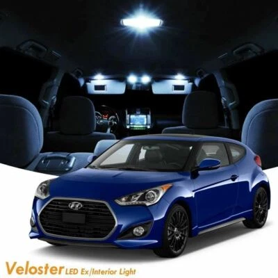 16x Xenon White Interior LED Light Bulb Package Kit for Hyundai Veloster 2011-17 - Image 1 of 4