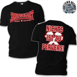 PÖBEL & GESOCKS - SAUFSOLDAT T-Shirt S-3XL Punk Oi! Punkrock Kult Skinhead - Imagen 1 de 4