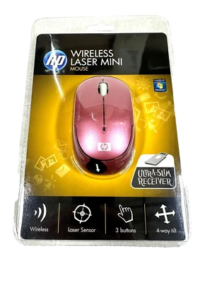 Mini mouse de seguimiento inalámbrico láser HP Precision rosa Microsoft KJ453AA, KJ453AA# Foto 1 de 2