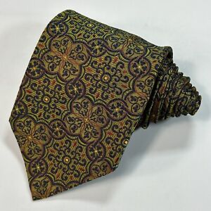 Altea Jacquard Silk Mens Tie Multicolor Baroque Geometric Handmade in Italy