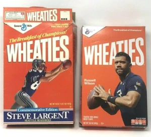Russell Wilson & Steve Largent Wheaties Boxes LOT Of 2 🔥Dream Connection🔥 - Picture 1 of 3