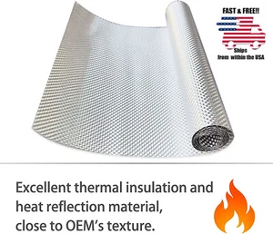 Exhaust Heat Shield Automotive Embossed Aluminum Muffler Shield/Wrap 20 X 28 In - Picture 1 of 7