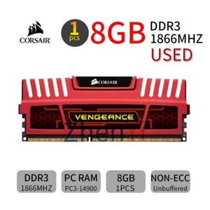 Corsair Vengeance 8GB DDR3 1866MHz CL10 PC3-14900U 240Pin Desktop Memory Red BT - Picture 1 of 5