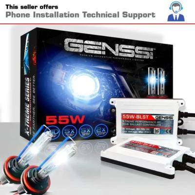 Genssi HID Xenon Conversion Kit All Bulb Sizes and Colors Premium Slim Ballasts - Image 1 of 4