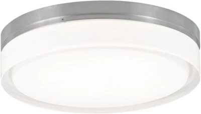 Tech Lighting 700CQLC Cirque 11" Wide LED Flush Mount Light  w LED Module-Chrome - Image 1 of 3