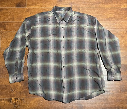 Camicia uomo Burberrys of London taglia X Large XL manica lunga con bottoni 100% rayon