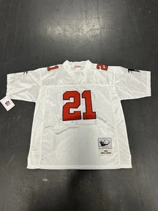 Mitchell & Ness Men’s Falcons Deion Sanders #21 Throwback Jersey 1990 White NWT - Picture 1 of 6