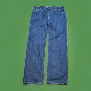VTG Guess Jeans Men 36x32 Lincoln Slim Straight Leg Dark Wash Denim 5 pocket Y2K - Picture 1 of 13
