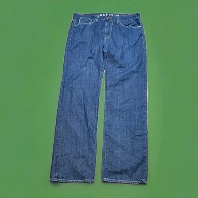 VTG Guess Jeans Men 36x32 Lincoln Slim Straight Leg Dark Wash Denim 5 pocket Y2K - Image 1 of 4