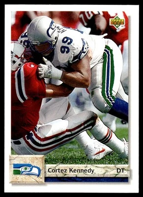 1992 Upper Deck Cortez Kennedy Seattle Seahawks #495 - Image 1 of 2