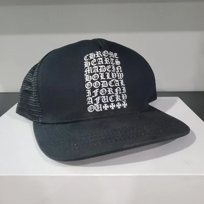 Chrome Hearts Vertical Logo/Tracker Cap/Cross Ball/Mesh Cap/Hollywood/Hat/Black - Image 1 of 4