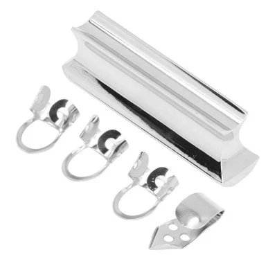 Guitar Slide Stainless Steel Ergonomic Design With Finger Picks For Lap Steel - image 1 of 4