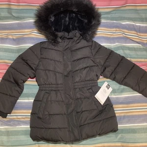 Member's Mark X-Small (4/5) gefütterte Mädchenjacke mit abnehmbarem Kunstfellbesatz Kapuze - Bild 1 von 4