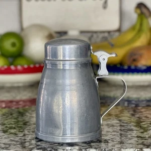 Vintage 1940s Aluminum Creamer / Syrup Pitcher – Flip Top Diner Style - Picture 1 of 14