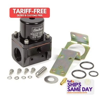 Edelbrock 174053, One Aluminum Fuel Pressure Regulator Bypass Style 180Gph Blk  - Image 1 of 4