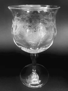 Vintage Bryce 350 geätzte Efeu Girlande Wasserkelch elegantes Glas antik - Bild 1 von 3