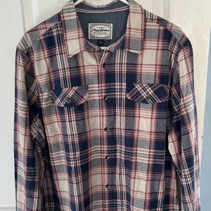 Neu mit Etikett Flagge und Hymne kariertes lässiges Button-Down-Hemd XXL - Bild 1 von 7