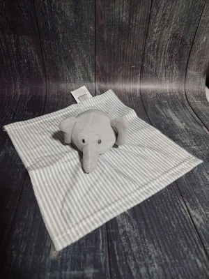 Baby Kiss слон с серыми полосками милый безопасности одеяло плюшевый - маленький 10" - Изображение 1 из 4