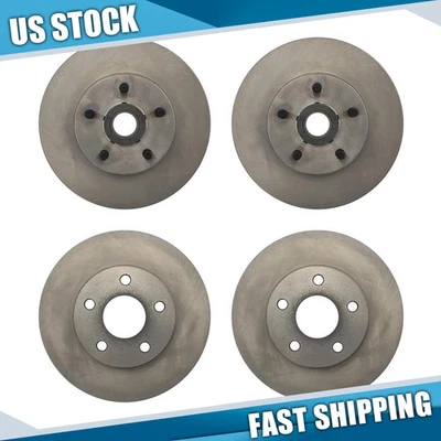 Kit de 4 rotores de freno delanteros y traseros para Pontiac Fiero 1984 1985 1986 1987 Foto 1 de 4