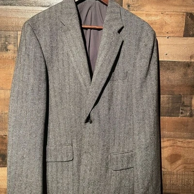 Blazer Express Design Studio Tweed Para Hombre Gris Deporte Negocios Informal 40R Foto 1 de 4