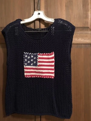 Suéter de punto con bandera Blu Pepper para mujer talla pequeña  Foto 1 de 3
