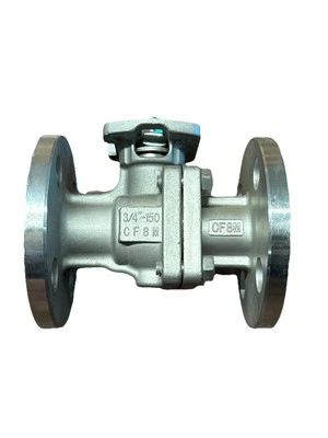AT Controls 3/4" FLANGED CL150 STAINLESS STEEL BALL VALVE 6156   CF8M  3/4-150 - Image 1 of 4