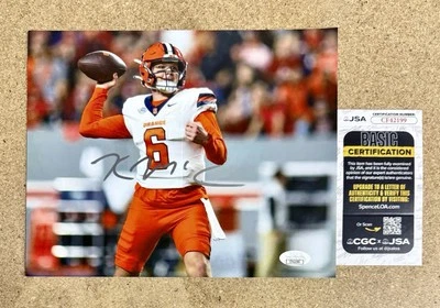 Kyle McCord Signed Autographed Syracuse Orange QB 8x10 Photo JSA COA - Image 1 of 2
