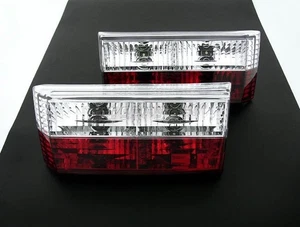 Fits for VW Golf MK1 Cabriolet Red Clear Rear Tail Lights Lamp Convertible 74-93 - Picture 1 of 3