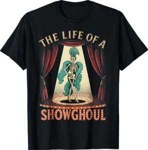 Camiseta retro The Life of A Showghoul Halloween Show Skeleton Girl - Imagen 1 de 8