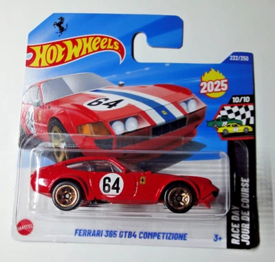 Hot Wheels - Ferrari 365 GTB4 Competizione - Rosso - Hw Race Day 2025 - HYW48 - Immagine 1 di 3