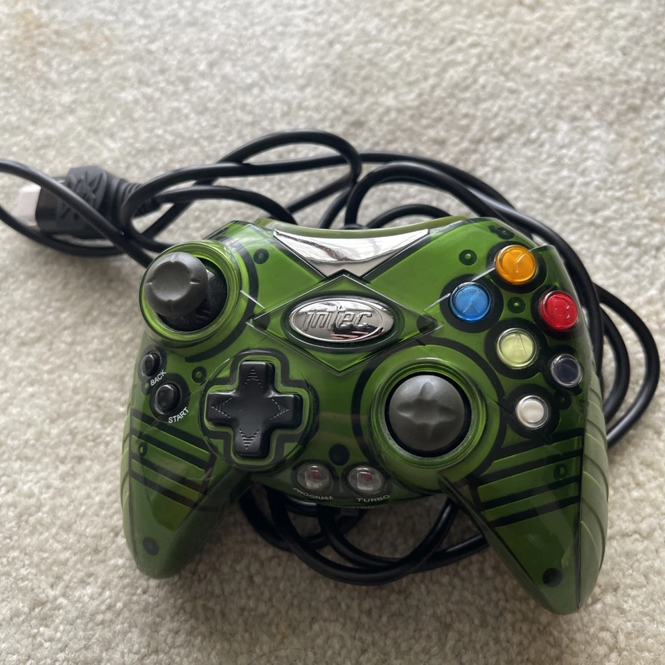Xbox Control Intec Controller Xbox-G8005-B Wow Green SEE Description For Parts - Image 1 of 4