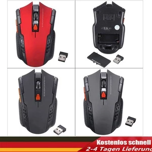 Maus ergonomisch Kabellos Wireless Funkmaus 2.4Ghz 1600 dpi Laptop PC Maus Mouse - Bild 1 von 9