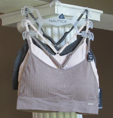 SUJETADOR NAUTICA 3 SOFT LOUNGE ESPALDA DEPORTIVA Almohadillas Extraíbles Ajustables Correas talla L nuevas con etiquetas $54 Foto 1 de 3