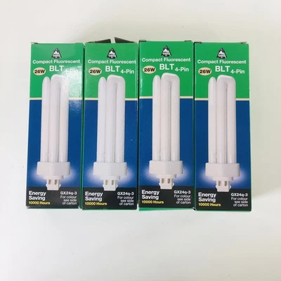 Bell 04169 BLT 26W 4-Pin GX24q-3, Dimmable Compact Fluorescent Bulbs x 4 - Image 1 of 4