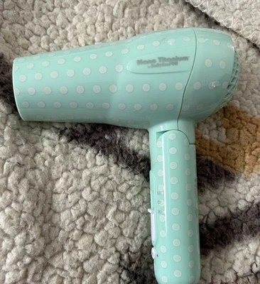BaByliss PRO Nano Titanium Folding Travel Hair Blow Dryer Mint Green BABYG263 - Image 1 of 3