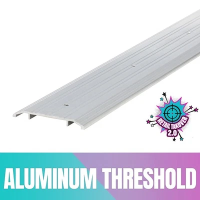 M-D BUILDING PRODUCTS M-D 68338 Aluminum Threshold 72" x 5" Flat Profile ADA Silver Draft Seal Durable