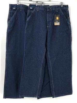 Nuevo con etiquetas Pantalones de Carpintero Carhartt Para Hombre Azul FRB13 DNM - Talla 36 X 30 Lote de 2 Foto 1 de 4