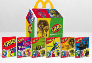 McDonald's UK Happy Meal 2024 'DreamWorks' Mini UNO Spielpakete