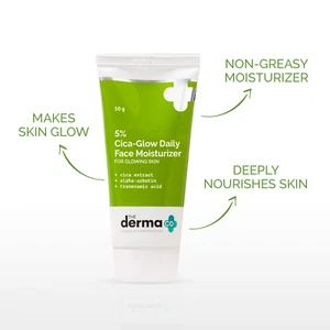 The Derma Co. 5% Cica-glow Moisturizer With Alpha Arbutin & Tranexamic Acid 50gm