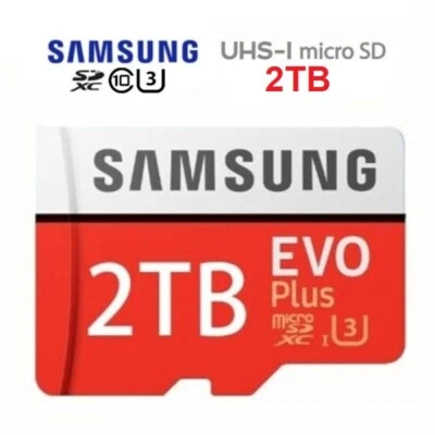 MARKENLOS 2TB Samsung EVO Plus Micro SD Speicherkarte SDXC UHS-I Class 10 100MB/s TF Card