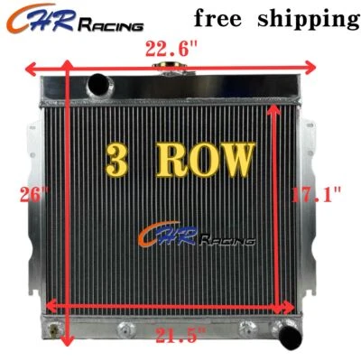 Radiador de aluminio de 3 filas para Dodge Charger Coronet Station/Plymouth Fury 1965-69 Foto 1 de 4