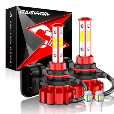 2 bombillas LED de haz alto de faros 9005 HB3 de 4 lados para Saab 9-2X 2005 2006 Foto 1 de 4