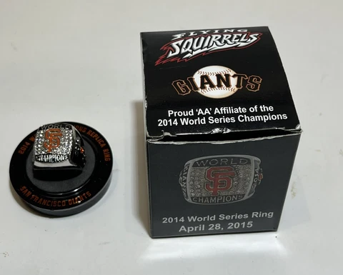 2014 San Francisco Giants World Series Replica Ring Flying Squirrels SGA RARE Cover