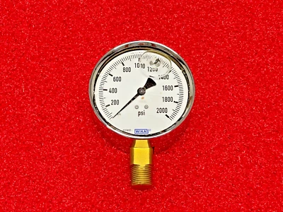 WIKA 9314245 Pressure Gauge 2000 psi, 4" Face Diameter, Lower Mount - Image 1 of 4