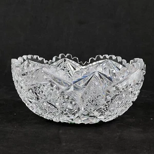 Vintage EAPG Cut Crystal Glass Bowl 7" Wide x 3" Tall - Picture 1 of 10