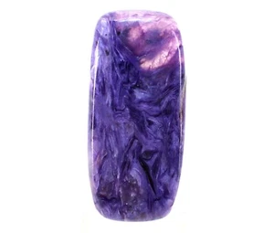 70.80 Cts Top Quality Purple Charoite Cushion Cabochon Loose Gemstone 48x22x6 mm - Picture 1 of 2