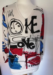 Desigual Quirky Lightweight Jumper Size M I want more Love - Picture 1 of 8