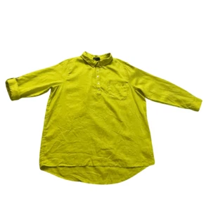 Jones New York 100% Linen Shirt Size 1X Long Sleeves Half-Buttoned Rolled Cuffs - Picture 1 of 8