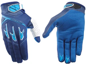 MENS GLOVES ONE INDUSTRIES ATOM MOTOCROSS MX NAVY BLUE / CYAN new bike bmx mtb - Picture 1 of 3