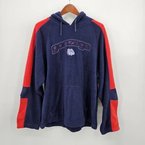 NCAA Gonzaga Bulldogs Fleece Hoodie Men's Size Large Navy Blue Embroidered Y2K - Picture 1 of 15